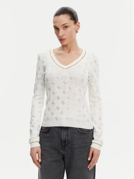 Guess sweter ROSIE lekki beżowy