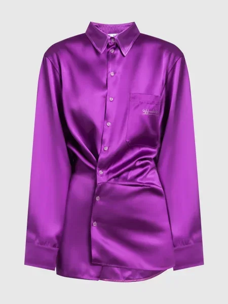 Рубашка Off-white с принтом фиолетовая