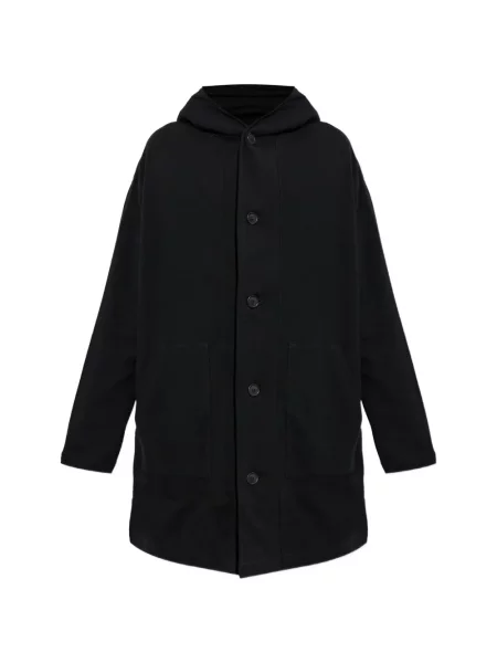 Cardigan Yohji Yamamoto cu glugă negru