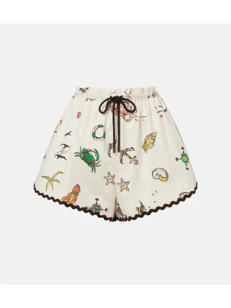 Pantaloni scurți Alemais cu imagine bej