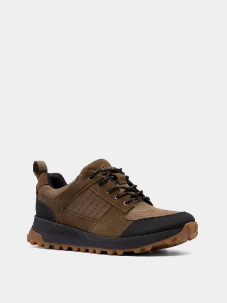 Замшевые кроссовки Clarks коричневые