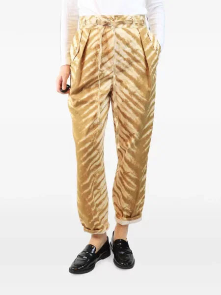 Pantaloni Ulla Johnson cu imagine cu imprimeu animal print maro