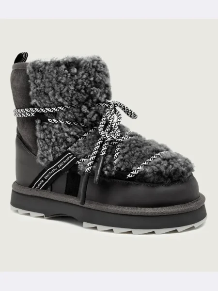 EMU Australia Bocanci Blurred Teddy | shearling cu adaos de lână gri