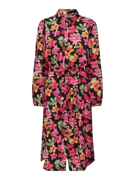 Rochie Jacqueline De Yong cu model floral negru