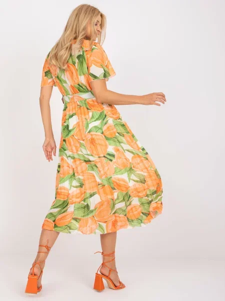 Rochie Italy Moda de costum portocaliu