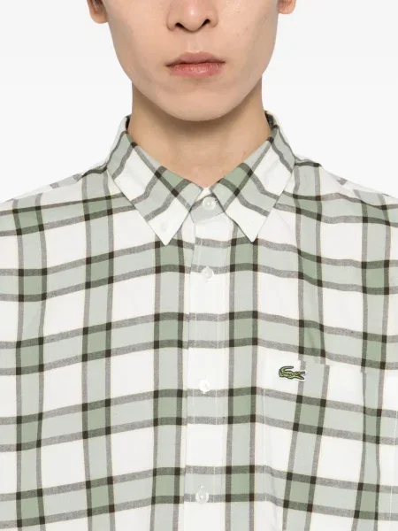 Košulja Lacoste karirana zelena
