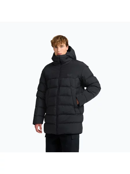 Geacă izolată pentru bărbați Jack Wolfskin Icy Hollow Hooded phantom