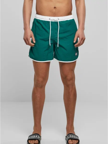 Slip de baie Urban Classics retro alb