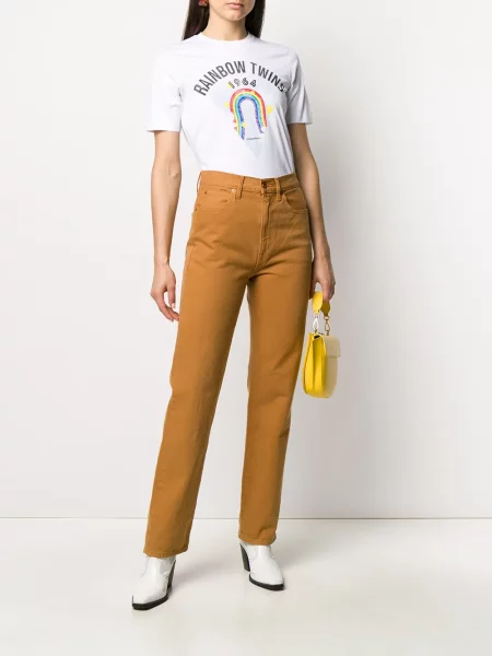 Raštuotas marškinėliai Dsquared2 balta