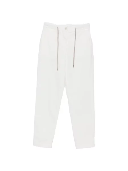 Pantaloni Eleventy de catifea cord cu cordon alb