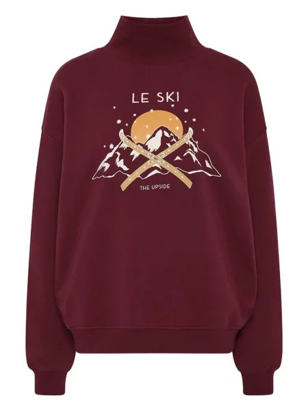 Pulover cu guler înalt schi heláncă The Upside roșu