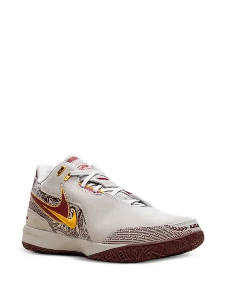 Sneakerși Nike Air Jordan cu șireturi din dantelă gri