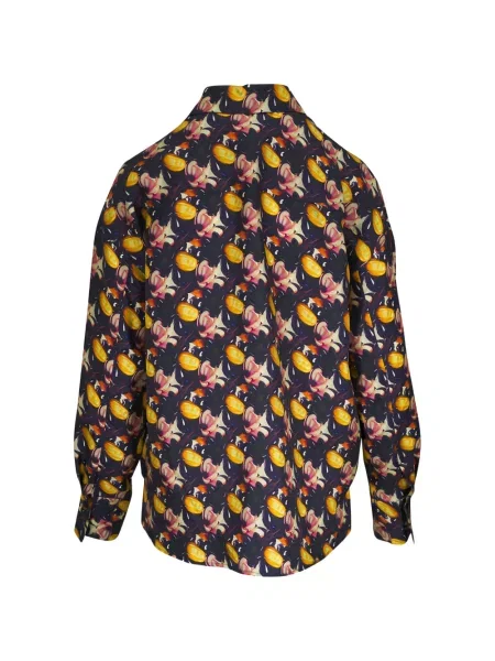 Lung cămașă Odeeh cu model floral cu imagine negru