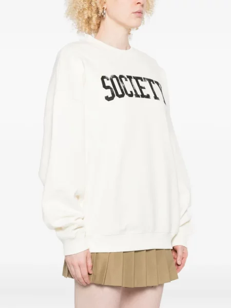 Hanorac The New Society cu imagine alb