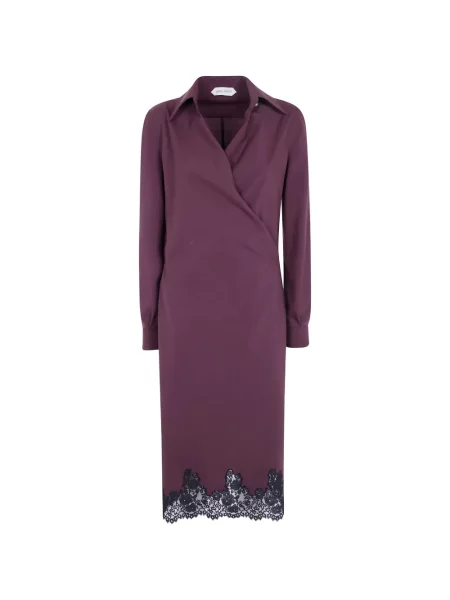 Rochie midi Alberta Ferretti din dantelă plic roșu