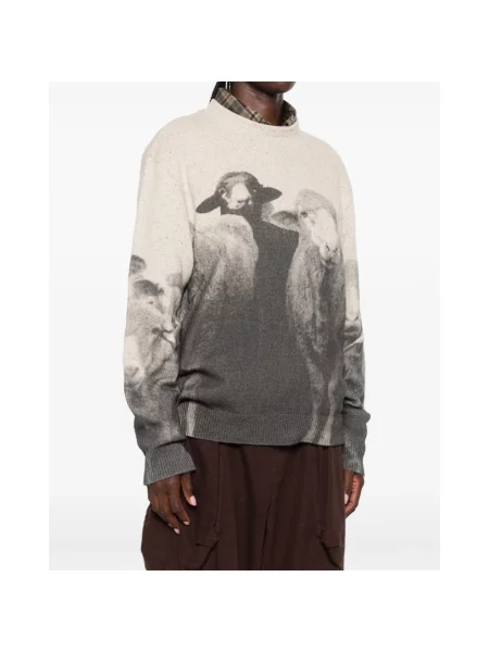 Sweter Moschino wełniany beżowy