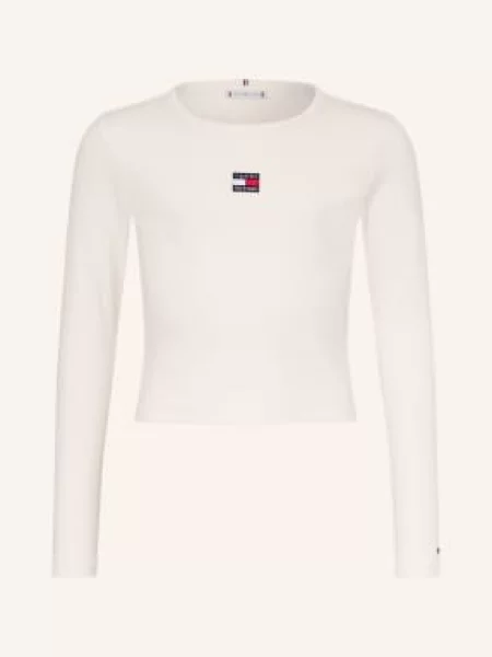 Dlouhé tričko s dlouhým rukávem Tommy Hilfiger bílé