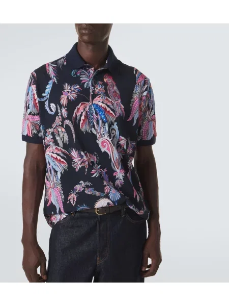 Tricou polo Etro albastru
