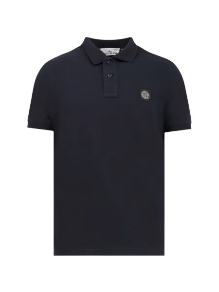 Tricou polo Stone Island cu strasuri albastru