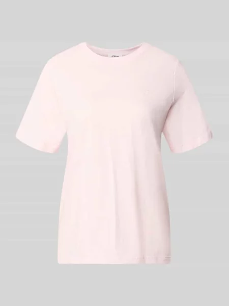 T-shirt o kroju regular fit z czystej bawełny S.oliver Red Label różowa