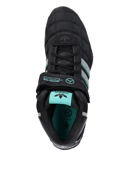 Велурени половин цип маратонки Adidas Samba на райета черно