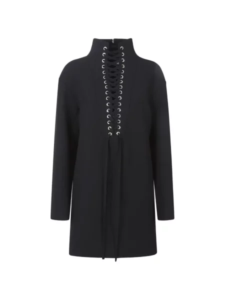 Sukienka Khaite sznurowana koronkowa garniturowa czarna