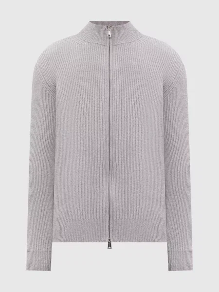 Кардиган з вовни мериноса Cashmere&whiskey сірий