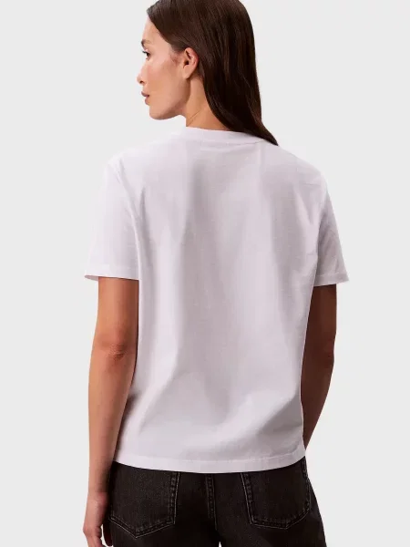 Графический футболка Calvin Klein Jeans с пайетками белая