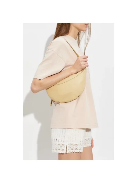 AllSaints torebka crossbody skórzana żółta
