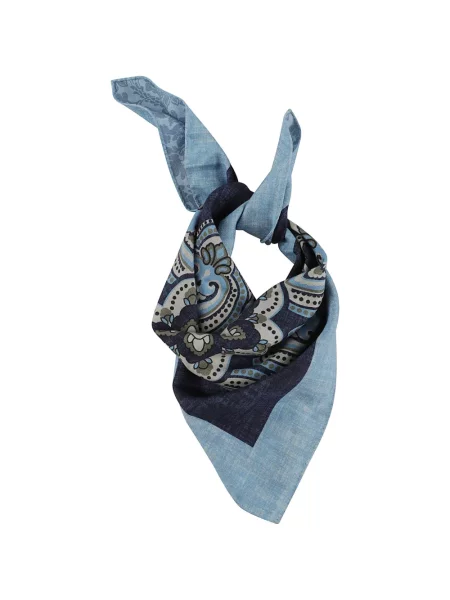 Fular Altea cu imagine cu model paisley albastru