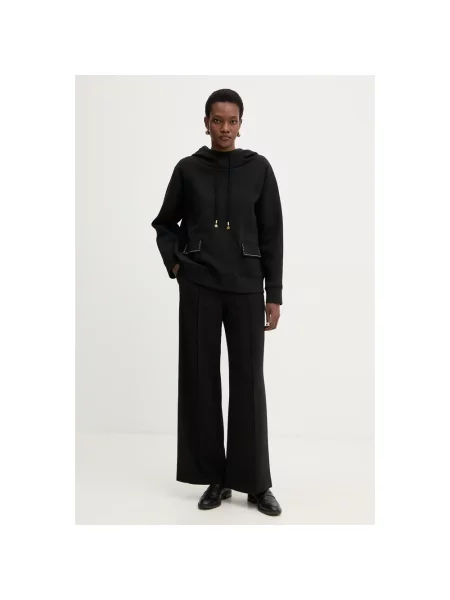 Bluza z kapturem Karl Lagerfeld z kapturem z ćwiekami czarna