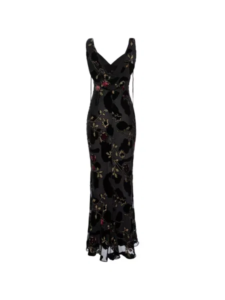 Rochie maxi V:pm Atelier cu model floral negru