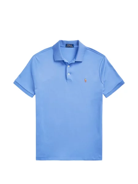 Tricou polo Polo Ralph Lauren cu glugă cu blană cu broderie roșu