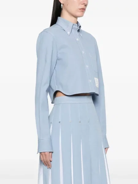 Džínsová košeľa Thom Browne modrá
