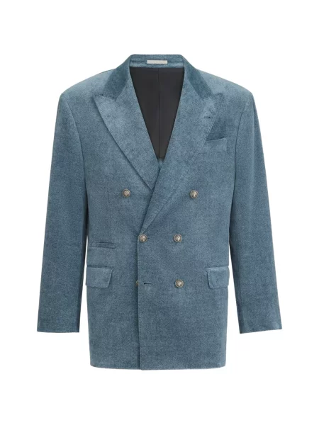 Sacou Brunello Cucinelli cu rever albastru