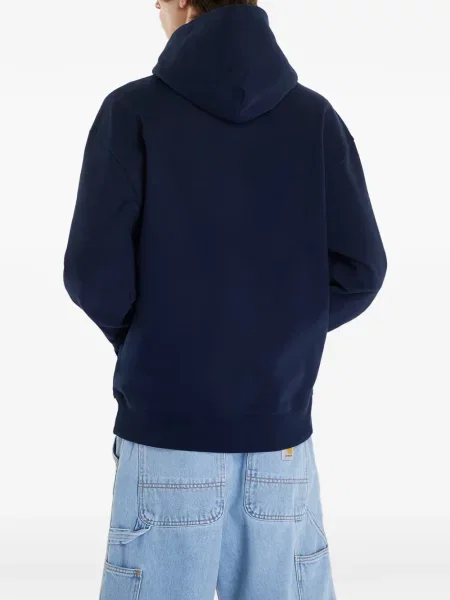Hanorac cu glugă Tommy Hilfiger cu autograf albastru