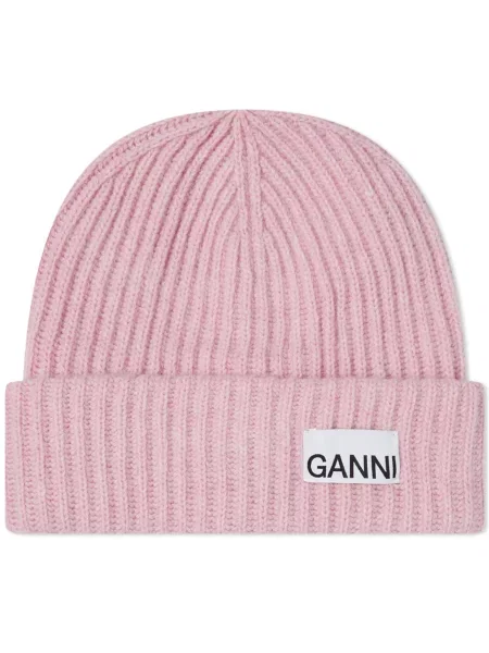 Czapka Ganni różowa