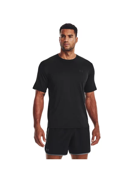 Тениска за трениране Under Armour Tech Vent сиво с меланжов десен черно