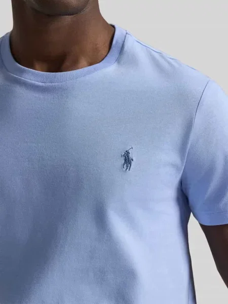 T-shirt o kroju regular fit z czystej bawełny Polo Ralph Lauren niebieska