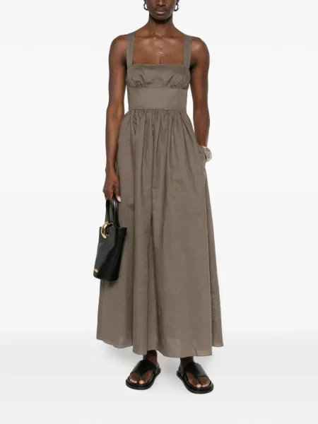 Rochie maxi Matteau de costum maro