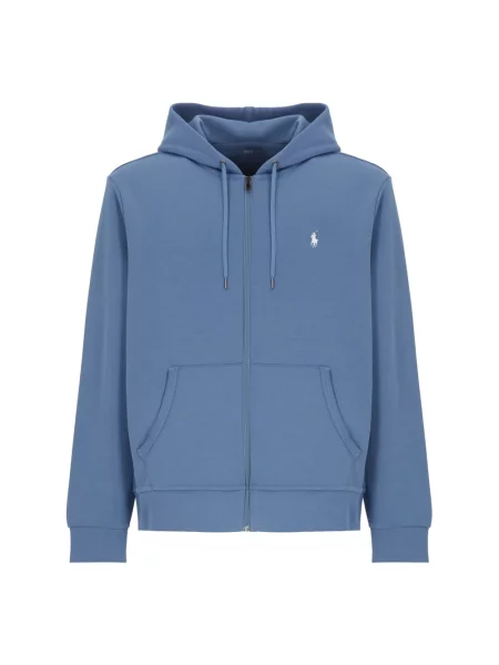 Bluza rozpinana o kroju regular fit z mieszanki bawełny Polo Ralph Lauren niebieska