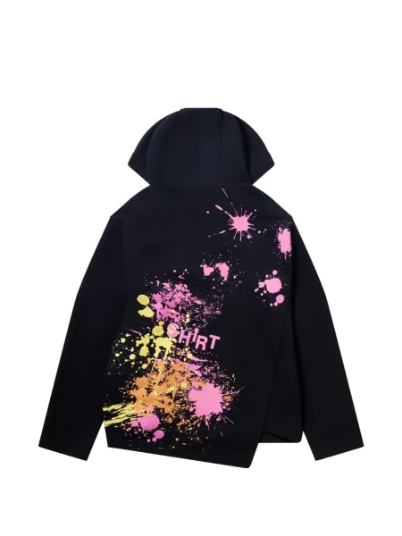 Hanorac cu glugă Comme Des Garçons Shirt asimetric negru