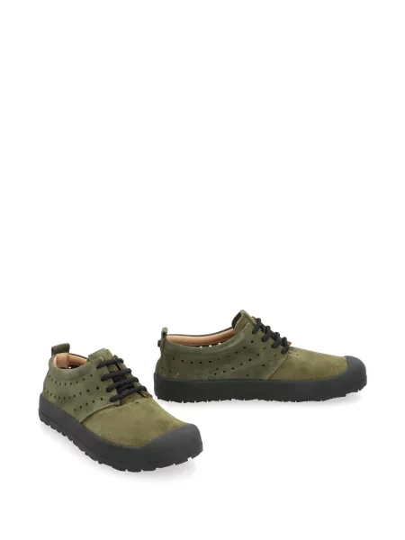Sneakerși Volta din piele de căprioară verde