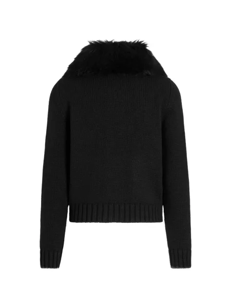 Geacă Dolce & Gabbana de lână negru