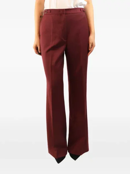 Pantaloni Gabriela Hearst cu cataramă roșu