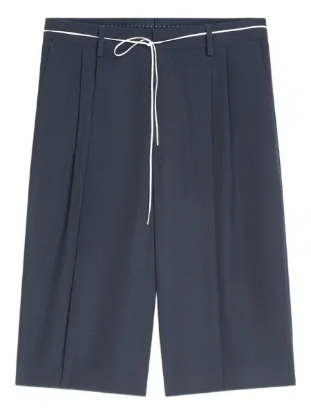 Bermude Dries Van Noten de lână albastru