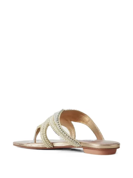 Sandale Aquazzura din piele cu mărgele