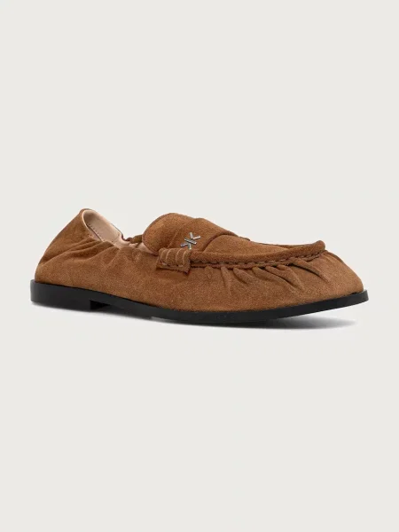 Kenzo loafers slip-on pentru femei din piele întoarsă maro