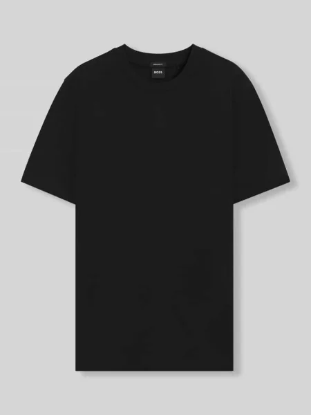 T-shirt o kroju regular fit z czystej bawełny model Thompson Boss czarna