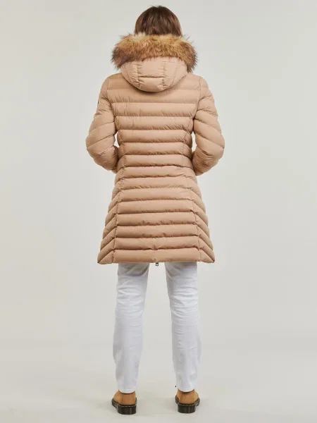 Geacă Superdry cu glugă bej